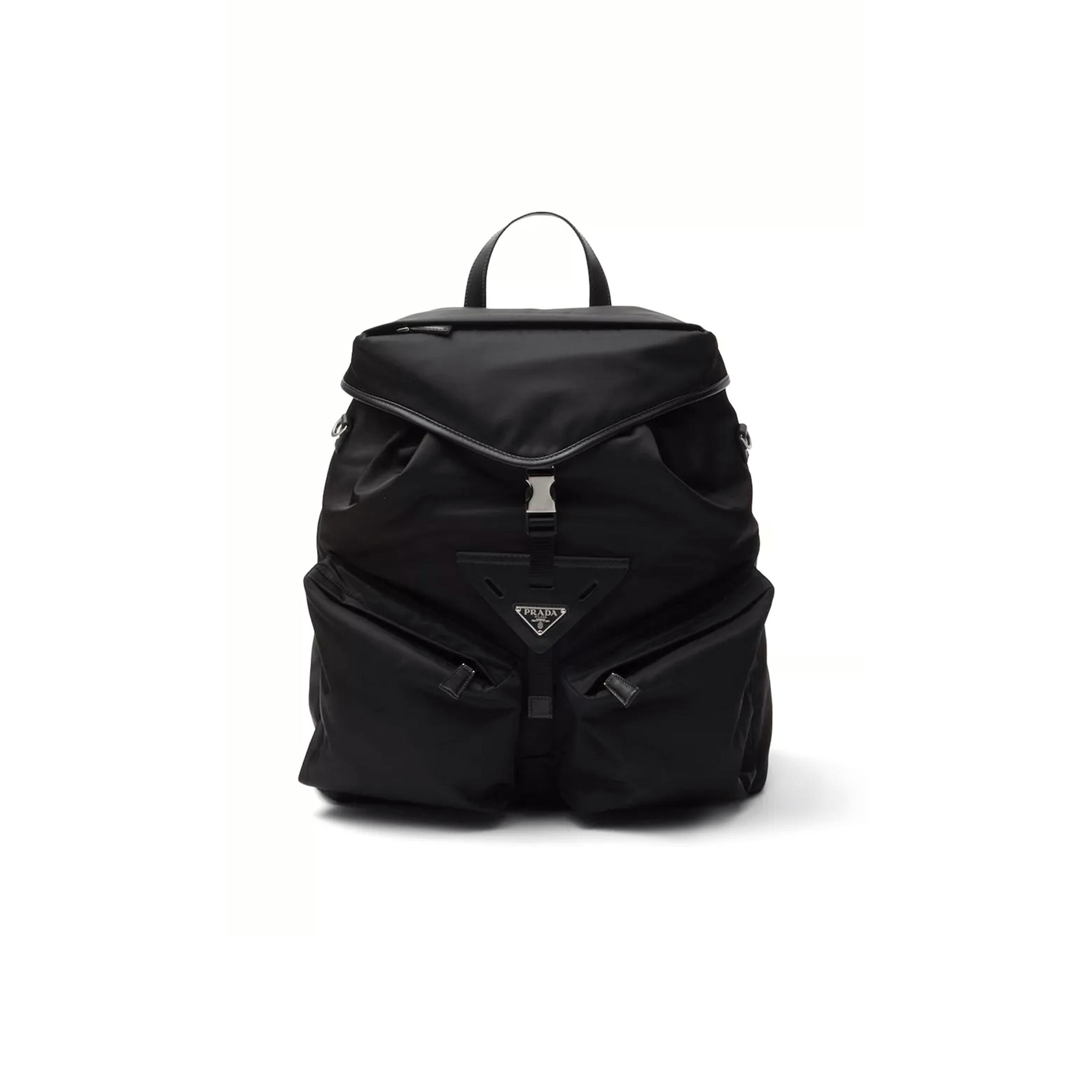 PRADA RE-NYLON LEATHER-TRIMMED BACKPACK 2VZ108 (45*38*18cm)